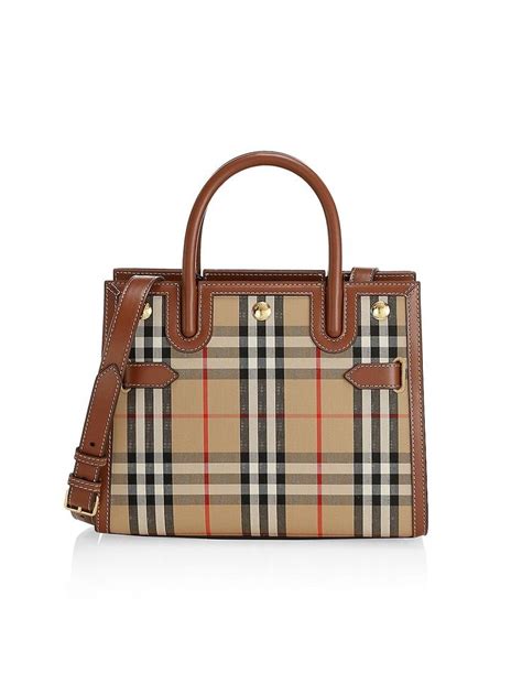 burberry title mini|Burberry Mini Title Vintage Check Leather Satchel.